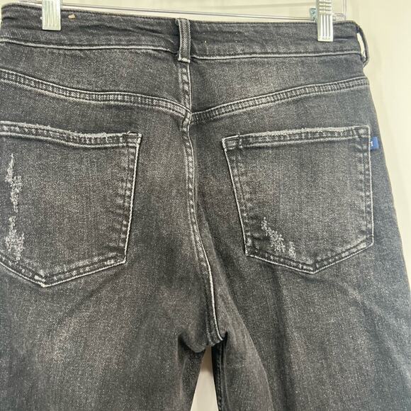 Pilcro by Anthropologie The Vintage Straight Jeans Distressed Black High Rise - Picture 6 of 9